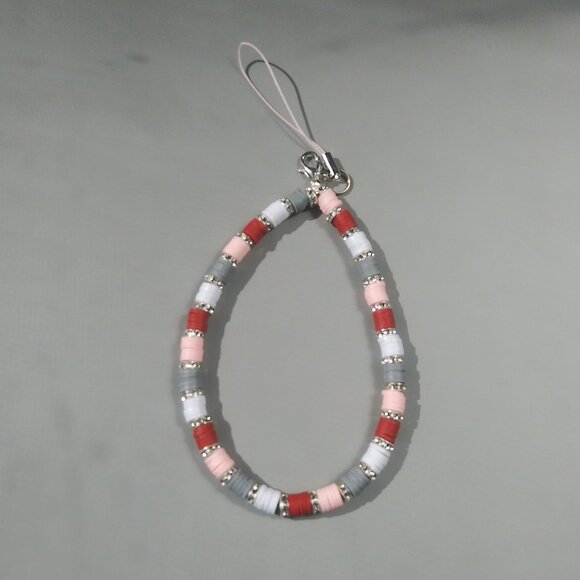 Blush Candy Pop Beaded Phone Strap - Picture 3 of 5